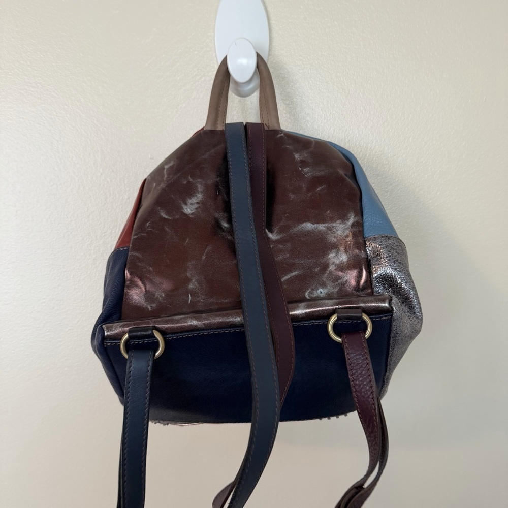 REFLEUR Patchwork Leather Colorful Mini Backpack - Picture 5 of 9